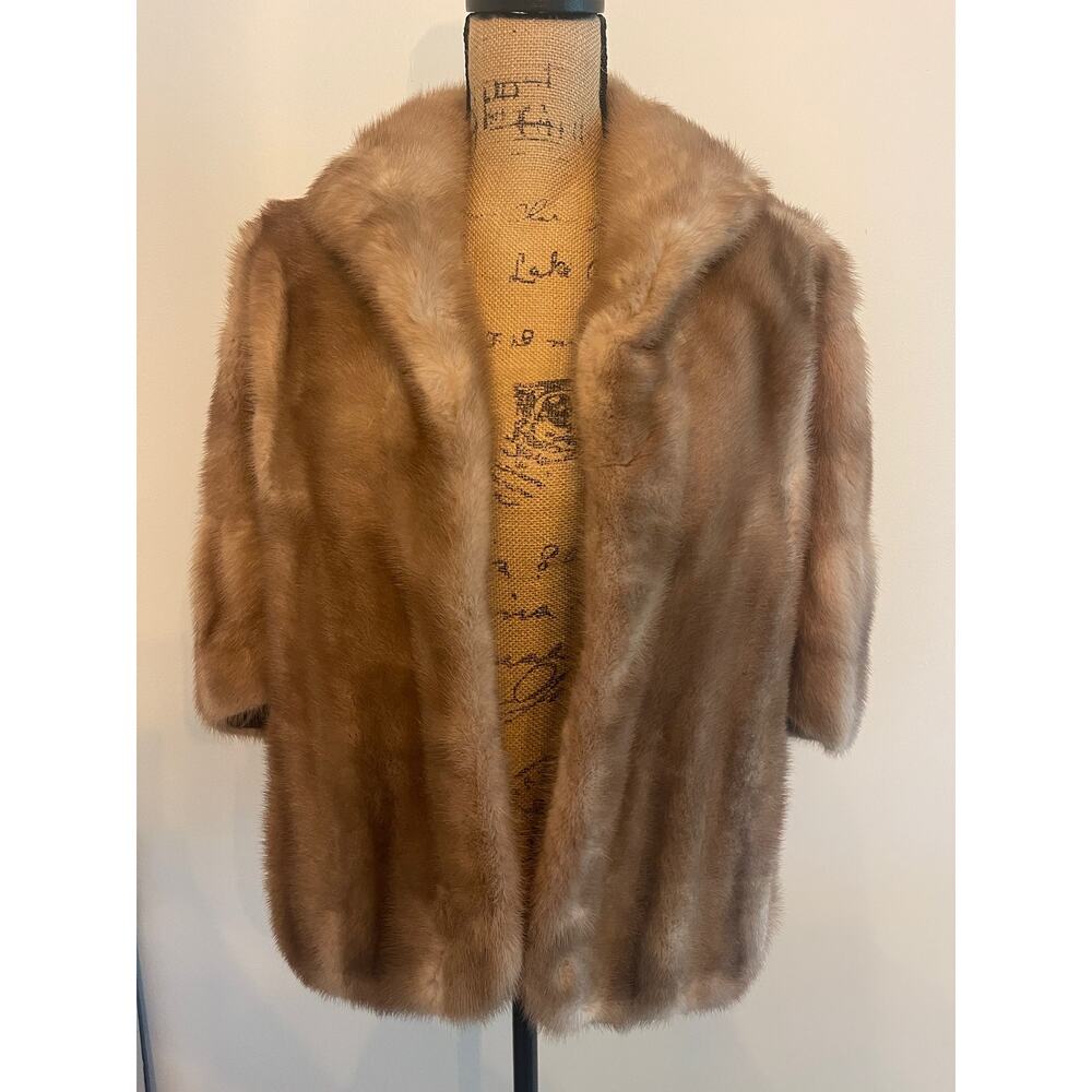 Flemington Fur Company Vintage Natural Autumn Haze Mink Cape